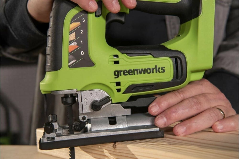 Лобзик аккумуляторный GREENWORKS GD24JS 24В,100мм-дер.,8мм-сталь,б/щ,без АКБ и ЗУ (3601407)