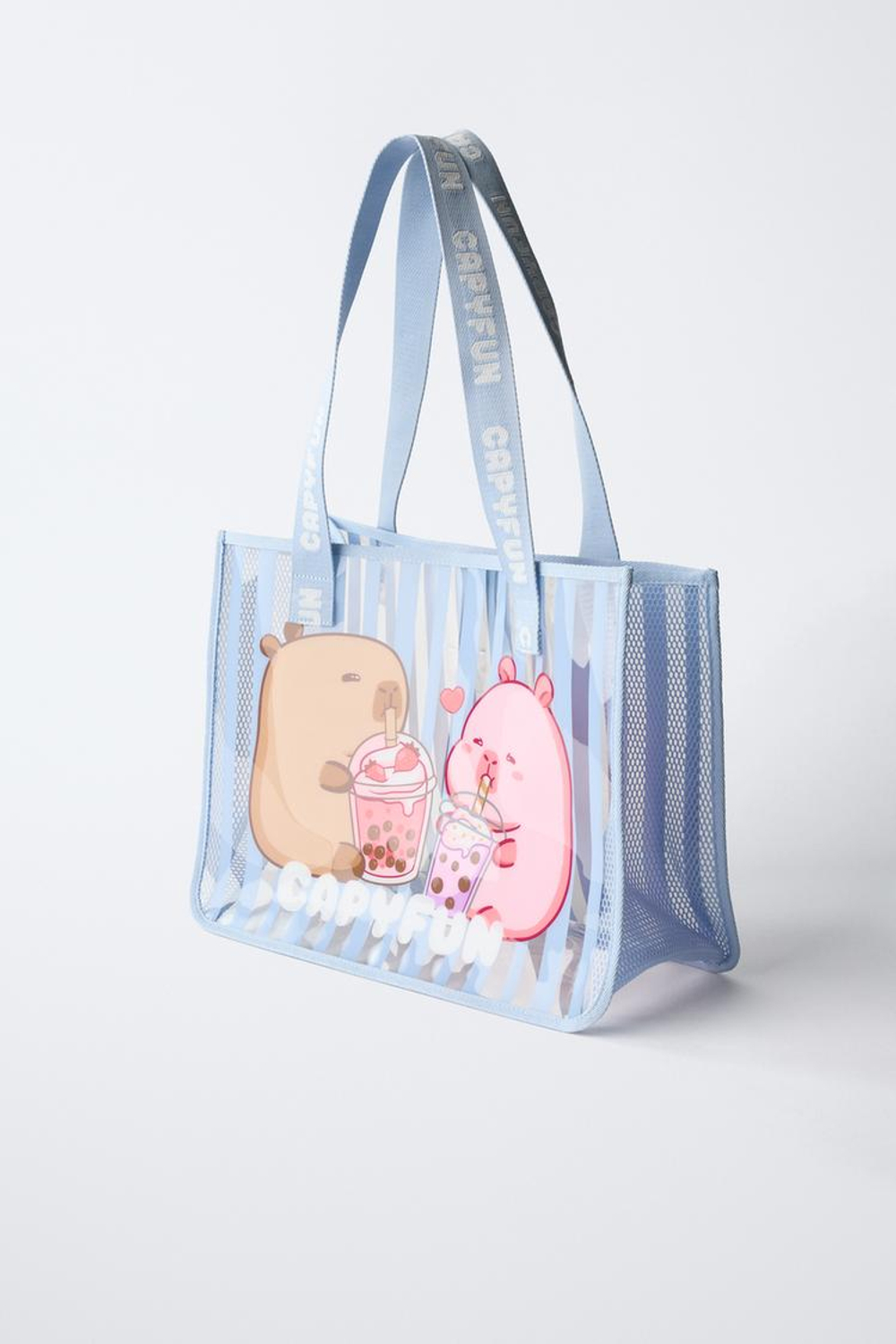 ZARA СУМКА-ШОПЕР CAPIBARA CAPYFUN ©, СИНИЙ