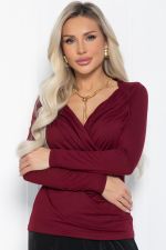 Лонгслив Нежное прикосновение (бордовый) Б12514-7 LT Collection