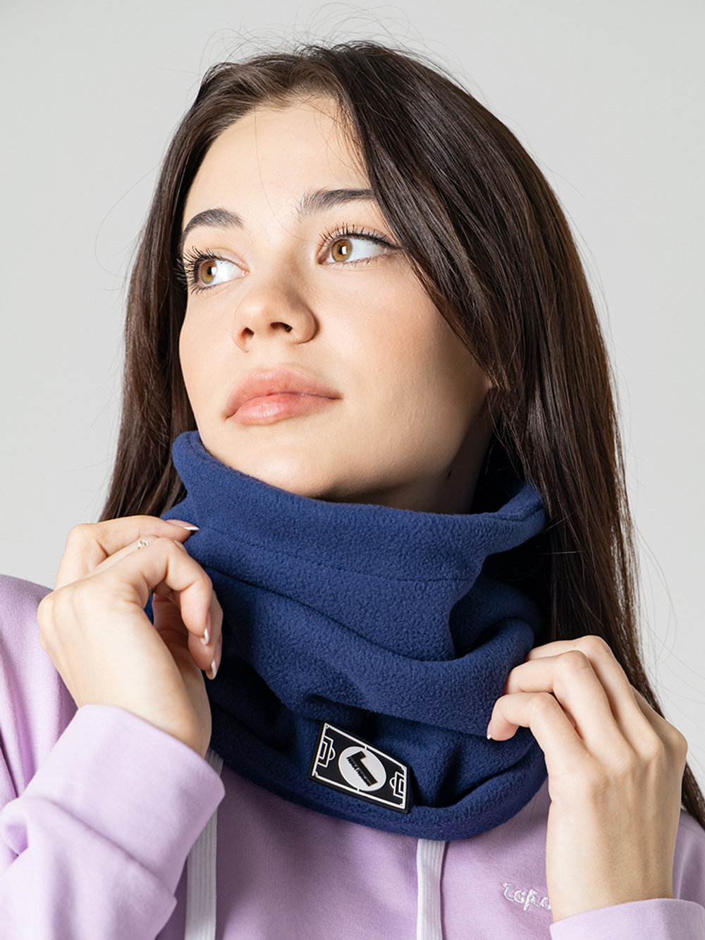 Снуд флисовый темно синий Город Горький