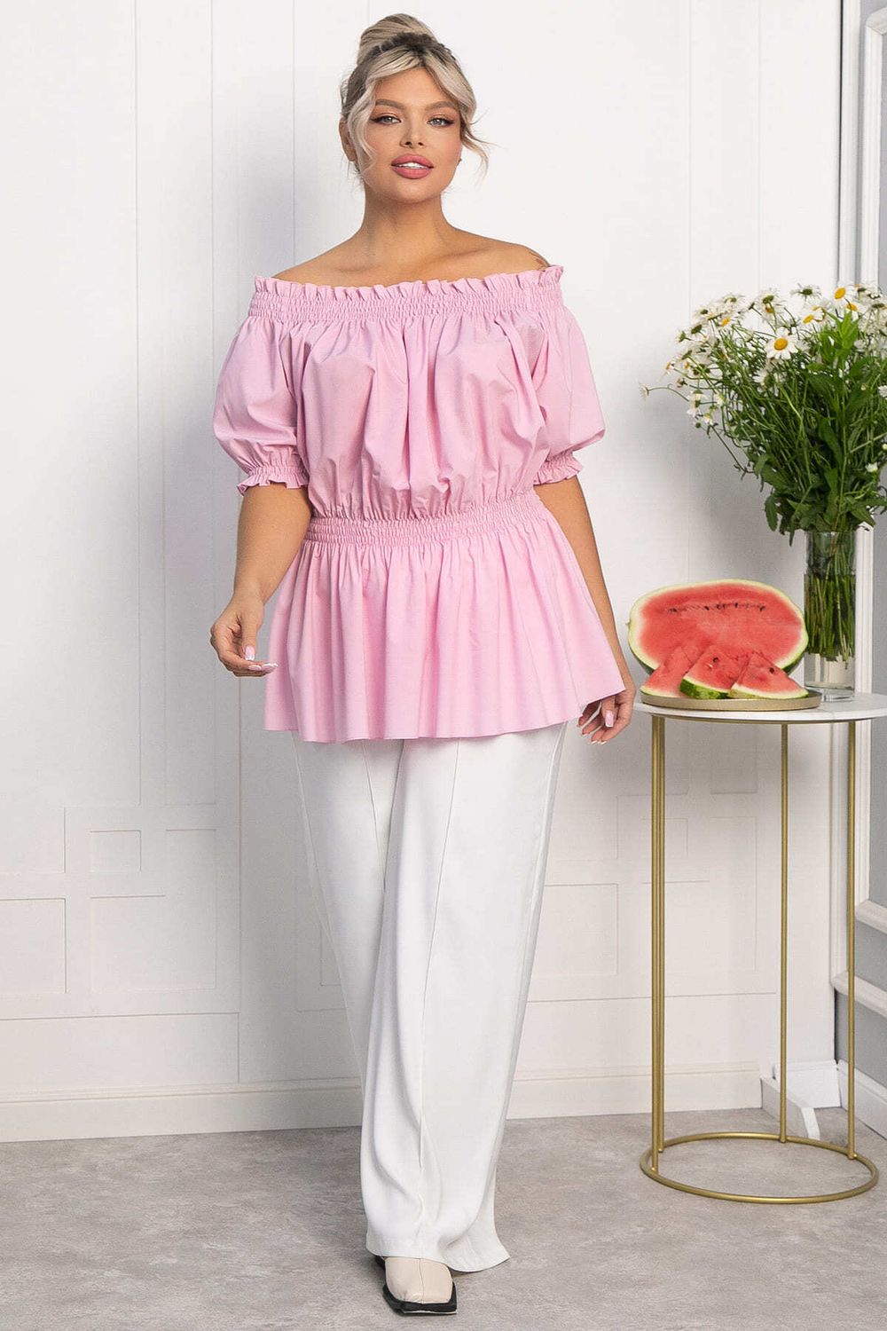 Блуза Летняя идиллия (зефирно-розовая) Б13912-47М LT Collection