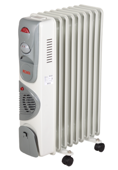 Масляный радиатор Ресанта ОМ-9АВ с вентилятором