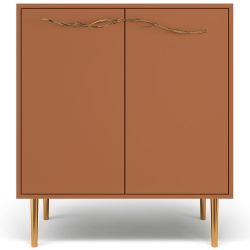 Комод Арт Колор matte Стайл Голд с 2 полками Томленый оранжевый матовый