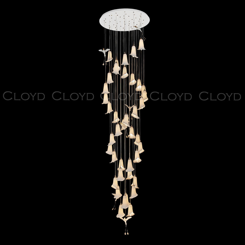 Люстра Cloyd OSANNA C40 / выс. 330 см - керамика - белый (арт.11892)