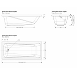 Ванна акриловая  1,6*0,7 "Light"  (каркас+экран) (Метакам)