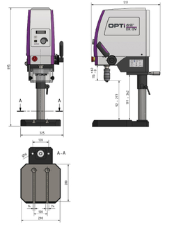Настольный сверлильный станок Optimum OPTIdrill DX15V