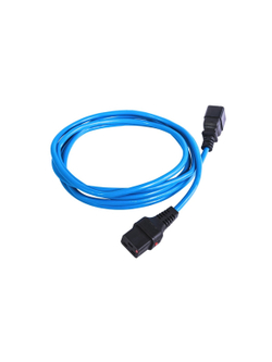REM Шнур питания с фиксатором IEC 60320 C19/IEC 60320 C20, 16 А / 250 В (3 * 1,5), длина 1,8 м, синий R-16-Cord-C19-C20-1.8-Blue