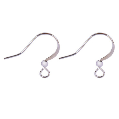 "Zlatka" Швензы для бисера DH-01/10 15 мм 10 шт под серебро