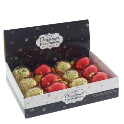 GAEM Набор из 12шт Украшение новогоднее "Шар", D 8 см, L35 W27 H9 см