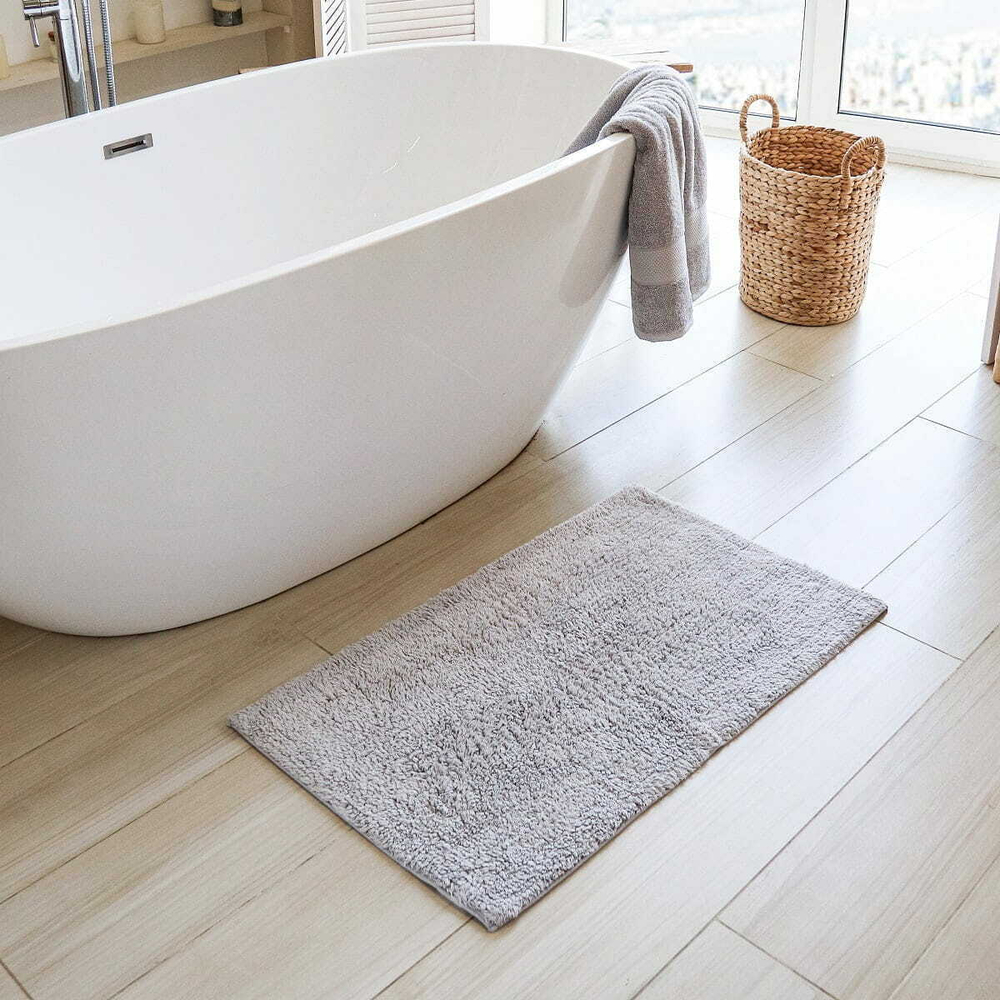 Коврик для ванной 50x80 Arya home Rosemary серый