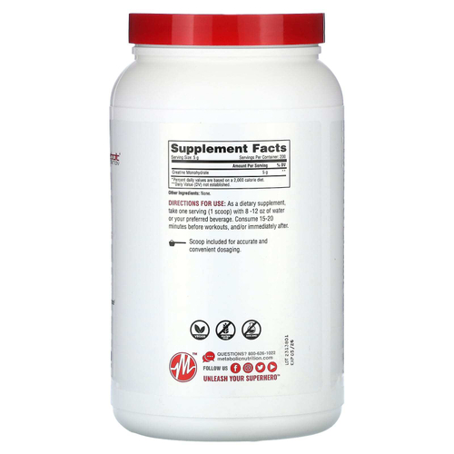 Metabolic Nutrition, Креатин, без добавок, 1000 г (35,27 унции)