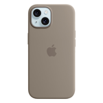 Силиконовый чехол с поддержкой MagSafe Apple Silicone Case для iPhone 15, Clay (Пепельно-коричневый)