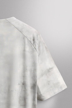 ZARA ФУТБОЛКА ДЛЯ БЕГА С ПРИНТОМ, ОТТЕНКИ СЕРОГО