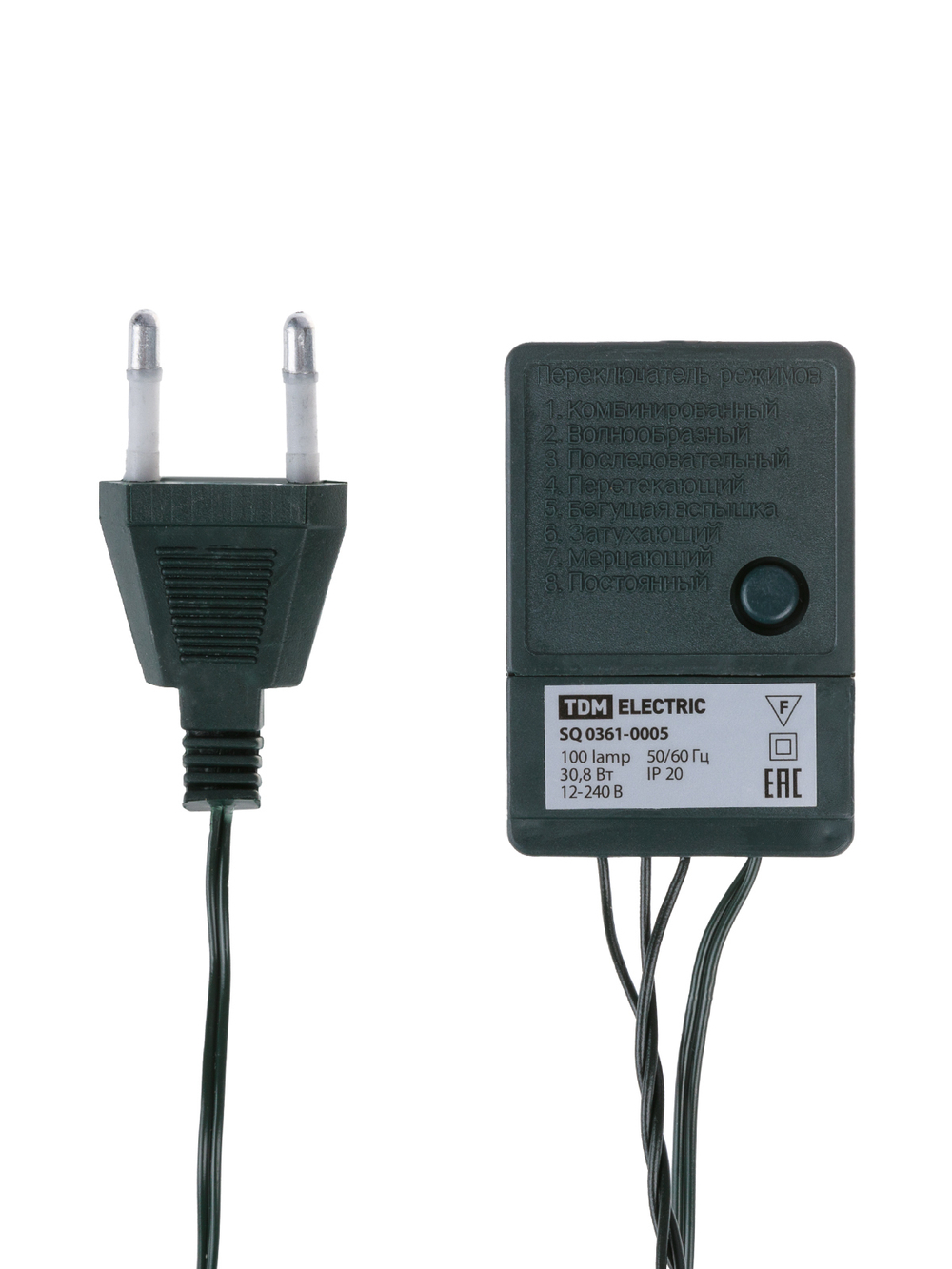 Гирлянда новогодняя, МГ 100, 220 В, многоцветная, 5 м, 8 режимов TDM SQ0361-0005