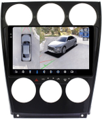 Магнитола для Mazda 6 GG 2002-2007 - FarCar BX311M-360 монитор 9.5" 2K QLED на Android 13, 6Гб+128Гб, CarPlay, 4G SIM-слот, 4 камеры в комплекте
