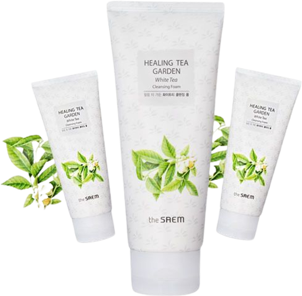 The Saem Healing Tea Garden Green Tea Cleansing Foam Пенка увлажняющая очищающая с экстрактом зеленого чая 150 мл