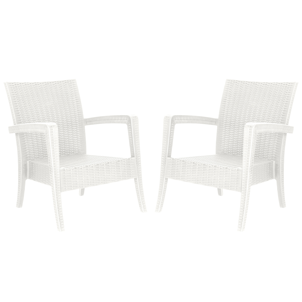 Комплект 2 Кресла-дивана "RATTAN" от Ola Dom. Цвет: Белый.