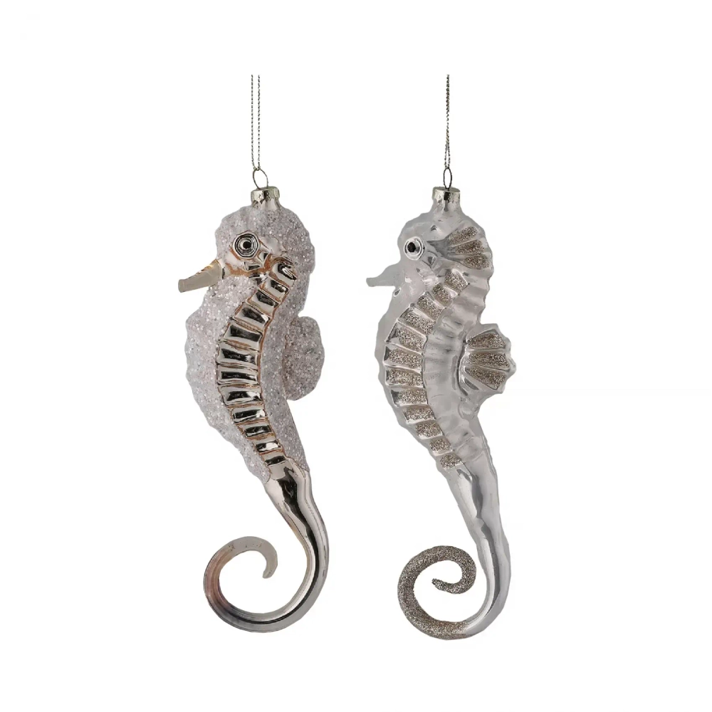 Игрушка Морской конек белое золото / розовое золото Н18 B8 EDG