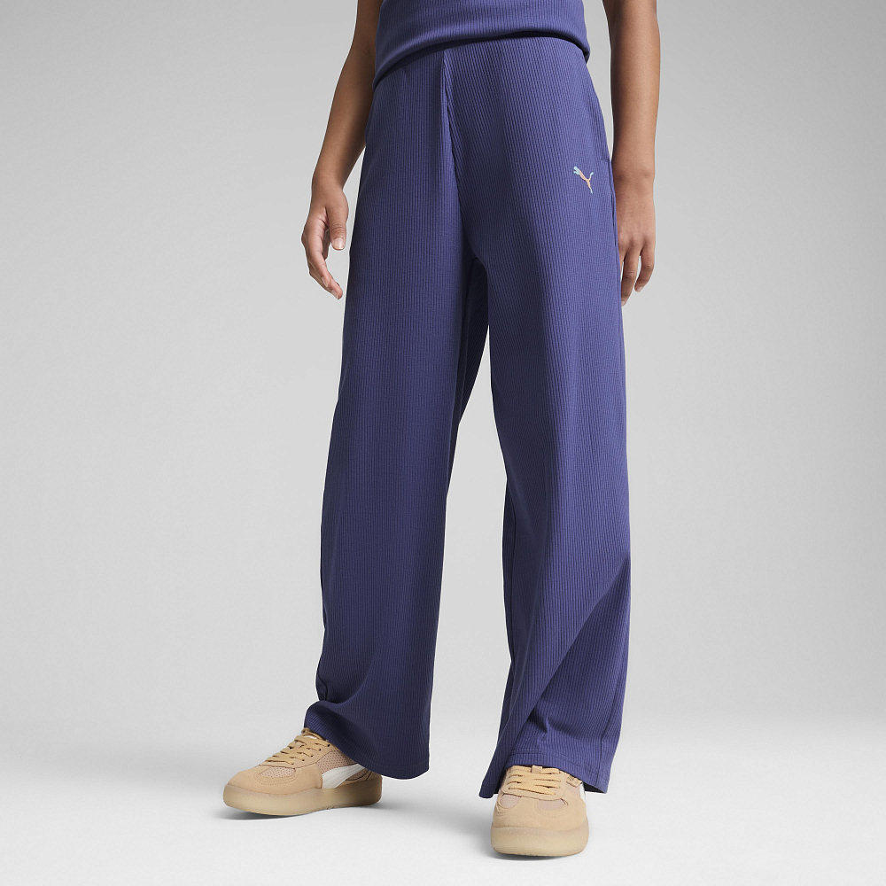 Детские брюки PUMA BUTTERFLY VIBE Ribbed Pants