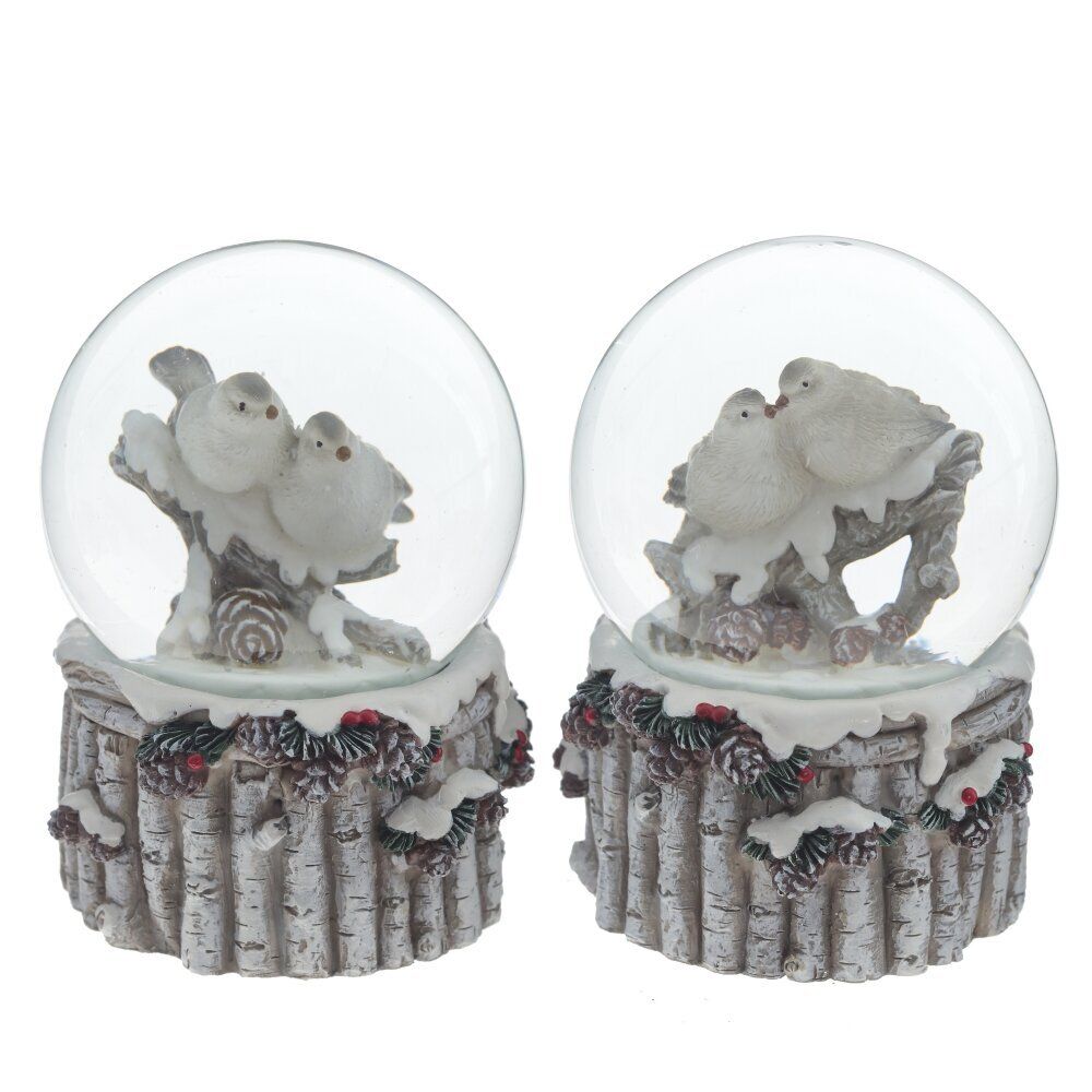 GAEM Фигурка декор в стекл шаре "Птички", D6 см, L7 W7 H9 см, 2в.