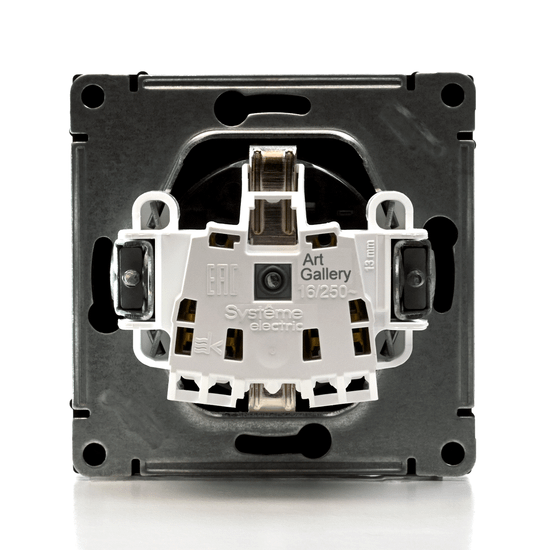 Розетка ArtGallery 16А с заземл. быстрозажим. клем. механизм мокко SE GAL000643S