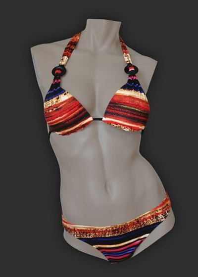 Оригинальный купальник-бикини с декором (Размер: 40) (Цвет: разноцветный)