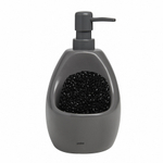 Диспенсер для мыла с подставкой для губки joey, 590 мл, уголь