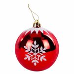 Шары ёлочные 9 шт., 8 см, "Русская Зима", пластик, цвет: красный/белый, ЗОЛОТАЯ СКАЗКА, 591986