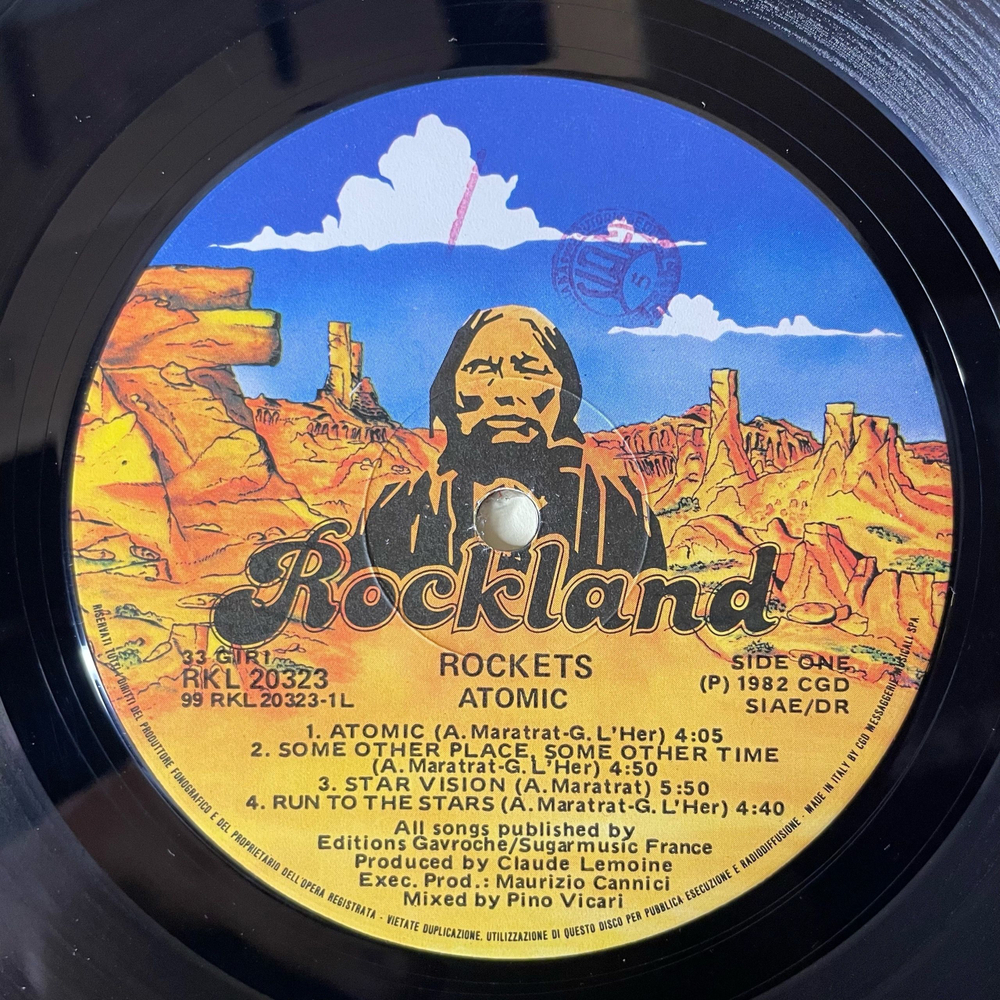 Винтажная виниловая пластинка LP Rockets Atomic (Италия 1982)