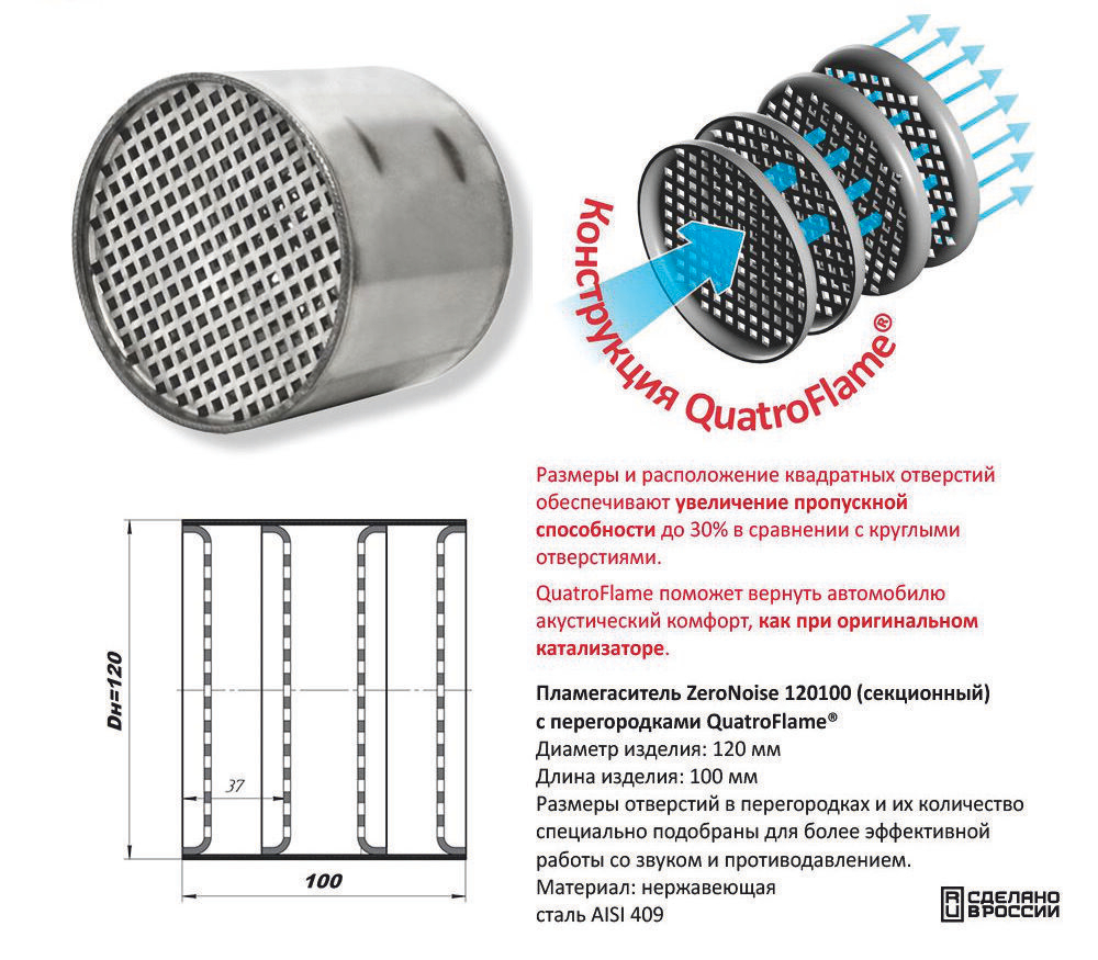 Пламегаситель коллекторный D120мм CBD513009