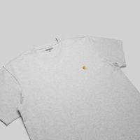  Футболка мужская Carhartt WIP Chase артикул:I026391_ash_heater - купить в магазине Дайс