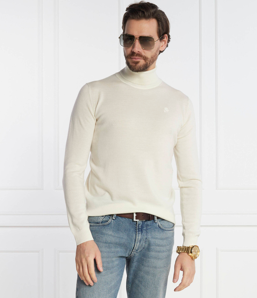 Хлопковый гольф Karl Lagerfeld - кремовый(655058 534399)