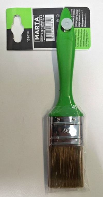 Кисть флейцевая 40 мм, смешенная щетина, пластиковая ручка Профи Marta 159819 ш/к 4630019288128