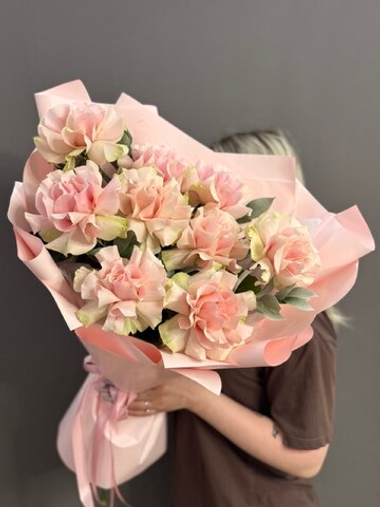 Букет из 9 французских роз сорта "Frutteto"