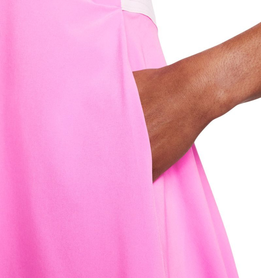 Теннисное платье Nike Court Dri-Fit Advantage Club Dress - playful pink/white