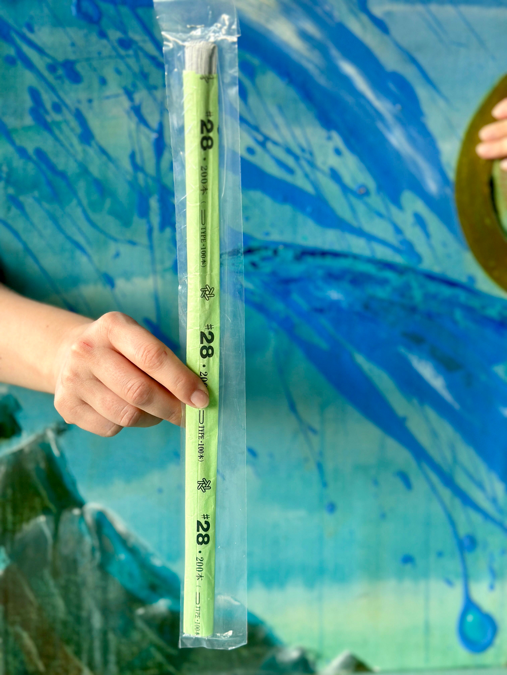 Проволока длинная японская формат U в зеленой упаковке № 28 Белая, длина 72 см согнута пополам, 100 штук.