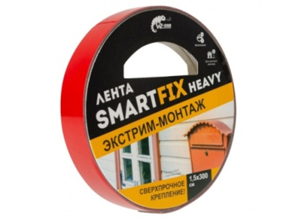 Всепогодная монтажная лента W-con SmartFix HEAVY 1,5*300 см серая