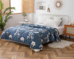 Одеяло Долли (синий) микроволокно в сатине всесезонное