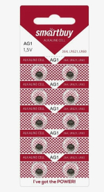 Батарейка Smartbuy AG1 LR60 LR621 1шт
