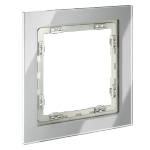 Рамка стеклянная VOLTUM S70 на 1 пост, (сталь, стекло)