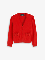 Кардиган школьный с карманами для девочки Next 644-160, Красный