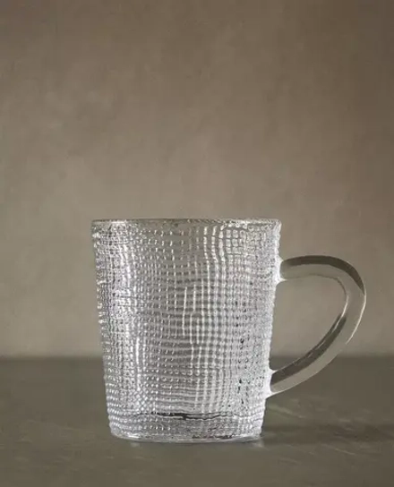 ZARA HOME КРУЖКА С РЕЛЬЕФНЫМ ДИЗАЙНОМ, ПРОЗРАЧНЫЙ