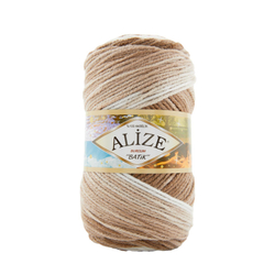 Бурджум батик (Burcum batik) пряжа Alize 100%акрил 5х100г/210м (8054 бежевый-св.бежевый-белый)