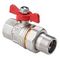 Кран шаровой латунный MVI DN20 PN40 вн-американка, бабочка