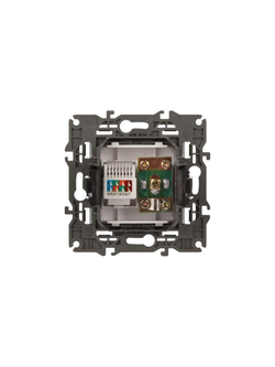 Розетка компьютерная + телевизионная Elegance 14-3110-01М RJ45+TV матов. бел. Эра Б0065767