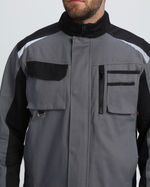 Куртка Милан NEW CH МВО (тк.Смесовая,270), т.серый/черный