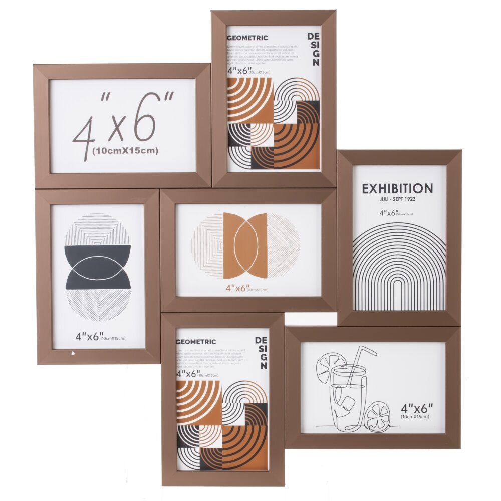 GAEM Фоторамка-панно для 7-ми фото, L41 W2 H46 см