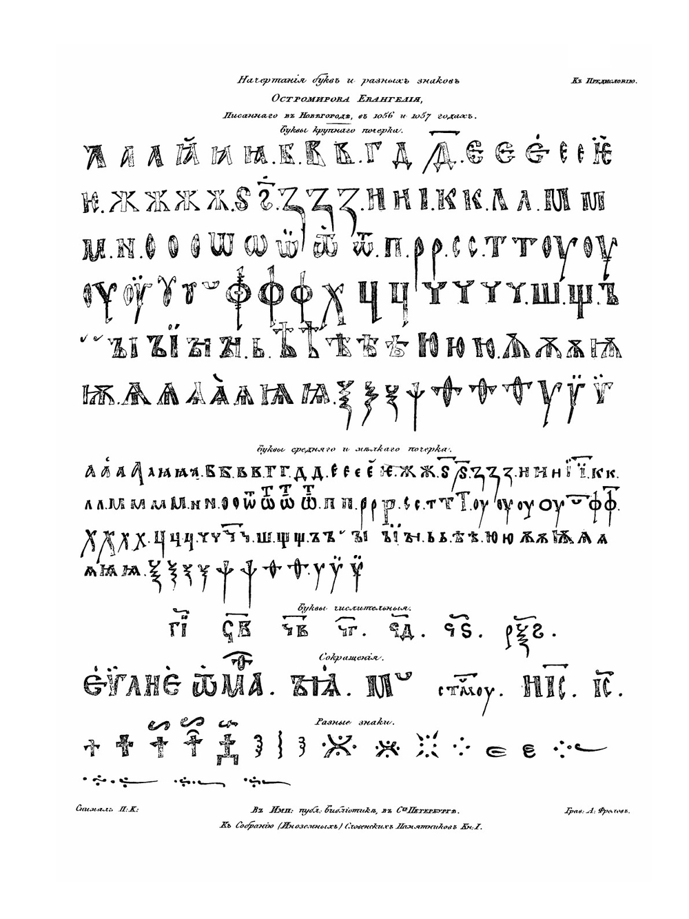 Остромирово Евангелие 1056-57 года. с приложением греческого текста Евангелия и грамматическими объяснениями. The Ostromir Gospels, years of 1056-57 . With the Gospel texts in Greek and grammatical explanations attached | Нет автора