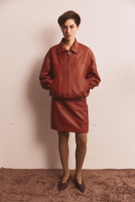 Skirt JACQUELINE brick color