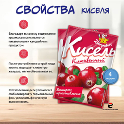 Кисель быстрого приготовления Приправыч Клюква 110 гр. 25 шт.